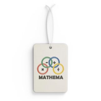 Mathema Car Air Freshener — Retro Math Symbols Scented Ornament
